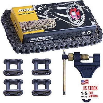 428H Motorcycle Chain+ Chain Breaker,-links Heavy Duty Drive Chain 116