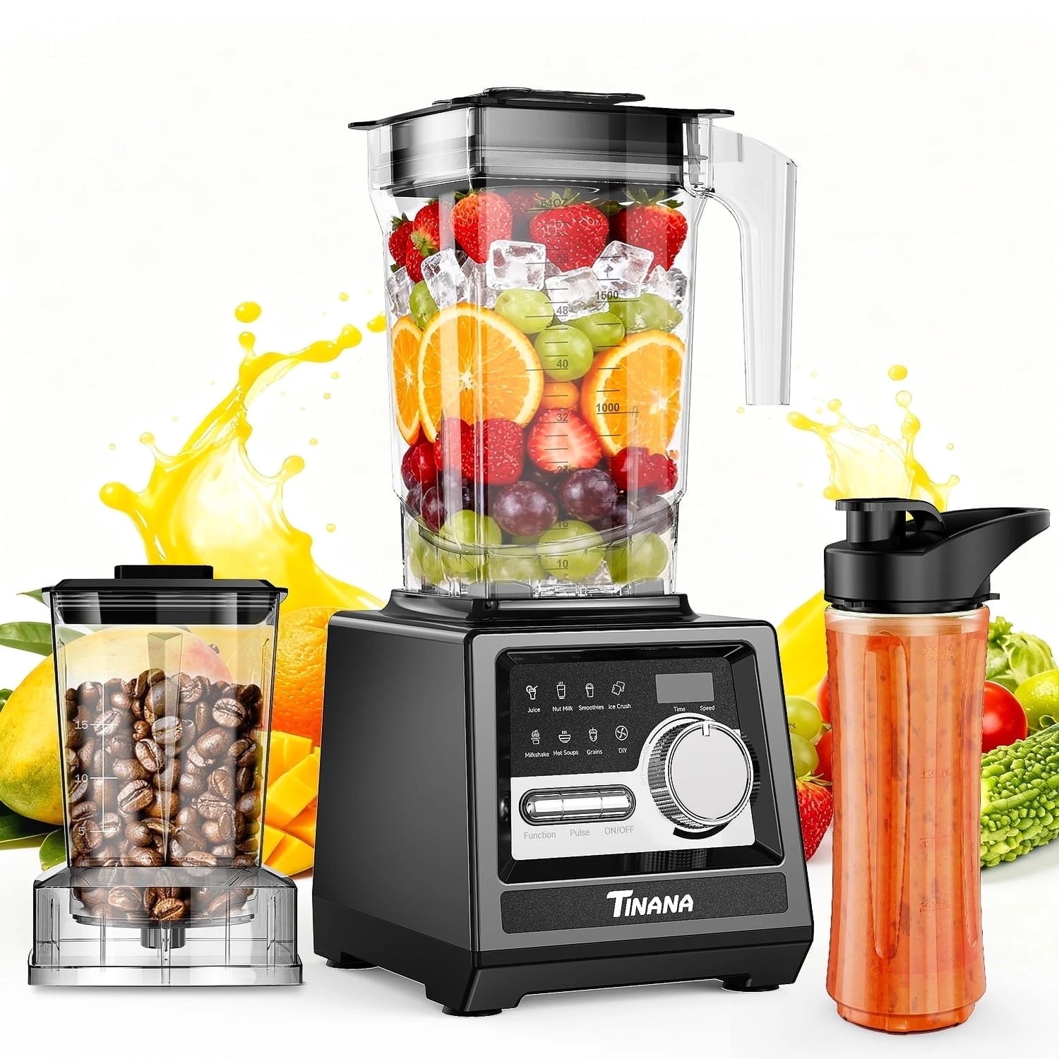TINANA HB002C 2-in-1 Blender Grinder Combo, 1800W Motor, 68 Oz Pitcher, 27 Oz
Opens in a new window