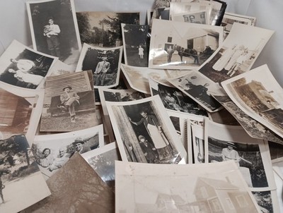 40- Antique Paper Photos, From NH Area, Family Life, Some With Names