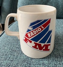 Vintage Radio 1 FM Coloroll Kilncraft England Mug 1980's
