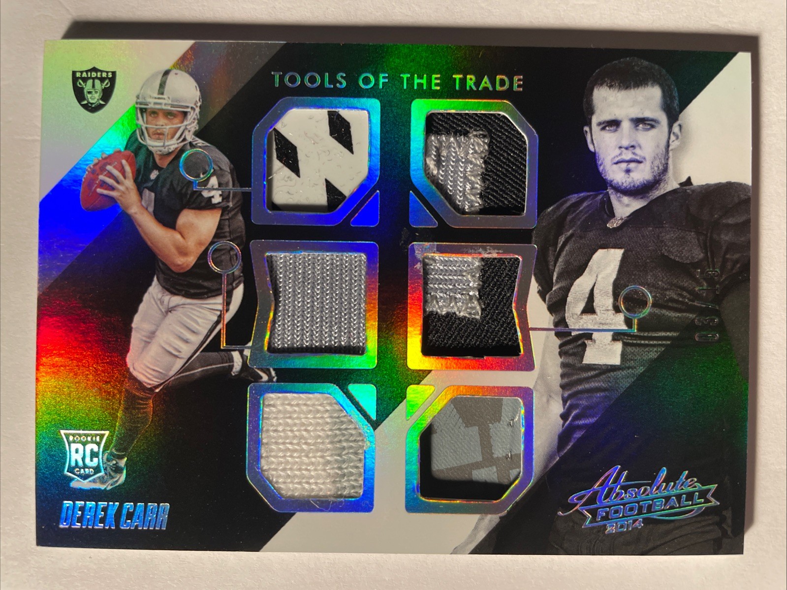 Derek Carr Panini Absolute Tools of the Trade Rookie Signatures #DC Prime