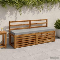 Bankkissen Soest 100 % Polyester Grau 140 X 40 X 8 Cm