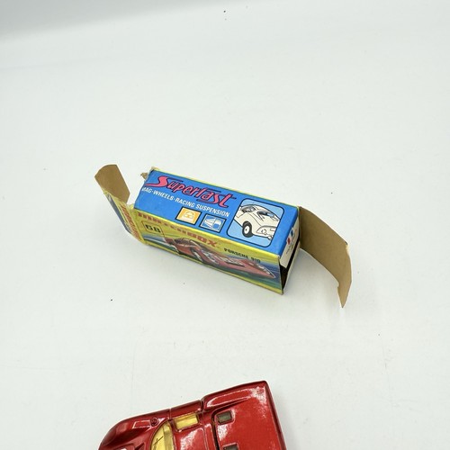 Matchbox Superfast 68 Porsche 910 With 68 Label Near Mint Crushed Box - Picture 13 of 13