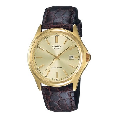 Casio Men s Gold Tone Analog Watch with Champagne Dial - MTP-1183Q-9A