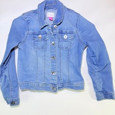 The Childrens Place Girls Medium Wash Denim Jean Jacket Size 7/8 M Trucker
