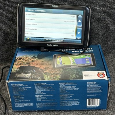Magellan Roadmate Pro 9165T 7  Touchscreeen GPS Receiver for RVers w/ AC Adapter