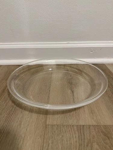 Vintage PYREX #210 DEEP Pie Plate 10.5" x 1 3/8" Clear Pie Dish w/Flat Rim, USA