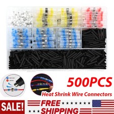 500pcs Waterproof Solder Stick Seal Sleeve Heat Shrink Butt Wire Connectors Kit