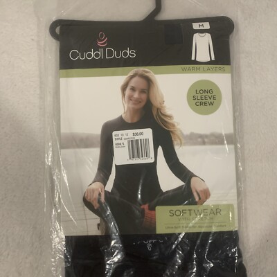 Cuddl Duds Women's Softwear With Stretch Long Sleeve Crew Size M