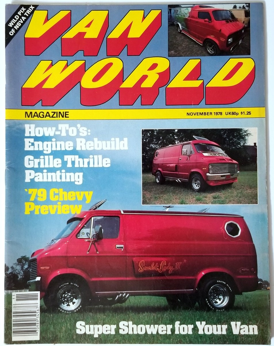 VAN WORLD MAGAZINE 1978 KUSTOM CAR VANS CULTURE TRUCK VTG CHEVY