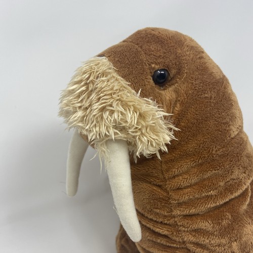 Wild Republic Plush Walrus with Tusks 12” Brown Stuffed Animal Toy - Picture 5 of 23