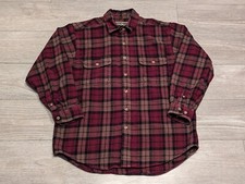 Field Stream Adult Large Thick Flannel Shirt Buffalo Plaid Men's Lg Outdoor