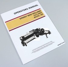Sperry New Holland 268 Hayliner Square Baler Owners Operators Manual Adjust