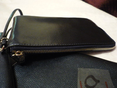 バイイー COACH Corner Zip Wristlet METALLIC MIDNIGHT 54626 NWT+receipt | eBay
