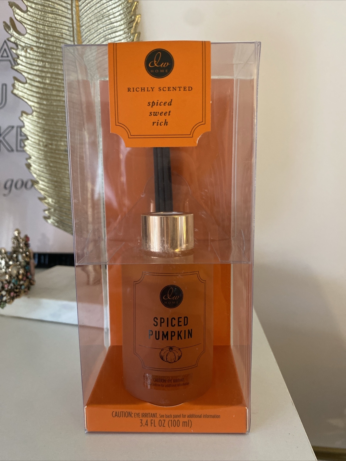 DW Home Reed Diffuser Home Fragrance Spiced Pumpkin Rich Scented Fall