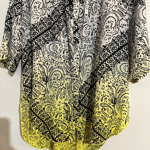 Gordon Smith Size 12 Women’s Top Blouse Shirt Multicoloured 3/4 Sleeve V-Neck - Picture 3 of 11