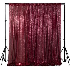 Sequin Photo Backdrop Burgundy 4FTx6FT Glitter Curtains Wine Sequin Back Drop...