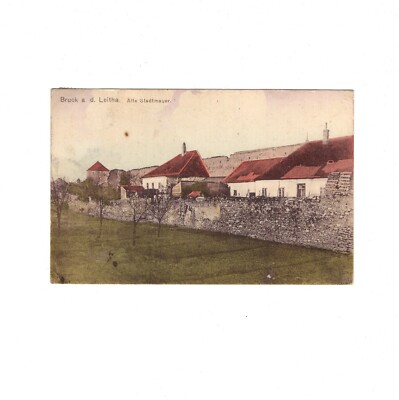 Postcard Bruck an der Leitha/old city wall