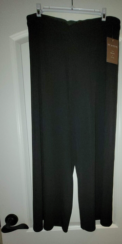 Zac & Rachel Wide Leg PALAZZO Black Pants Size LG- New with Tags