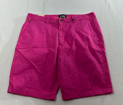 Pink Slashed Pocket Scotch & Soda Chino Shorts Pink Regular Fit Slash Pockets Mens Size 32 ...