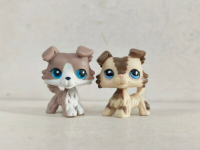 5pcs/lot Littlest Pet Shop Figure LPS Collie Dog #67#2210#1542