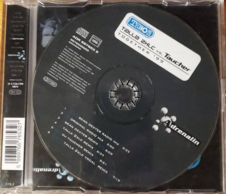 Talla 2XLC Vs. Taucher - Together '99  (6 Track Maxi CD), Zustand neuwertig - Bild 2 von 2