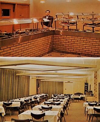 Vintage Postcard, NEWTON, KS, The Guest House Self-Service Cafeteria Restaurant
