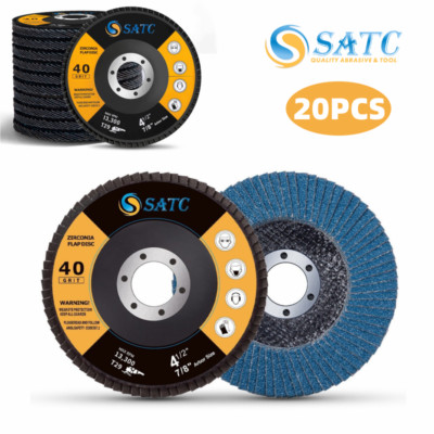 40PCS 4-1/2'' Zirconia Flap Disc 40 Grit Angel Grinder Sanding Grinding Wheels