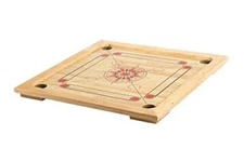 Wooden Carrom Recreational Vintage Classic Desktop Board Game, Red