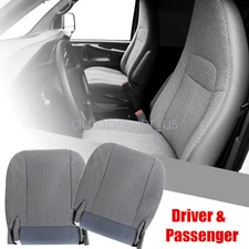 For 03-14 Chevy Express GMC Savana Van Driver Passenger Bottom Cloth Seat Cover