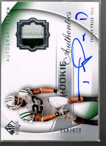 Taylor Price [Autograph Jersey] #116 2010 SP Authentic card