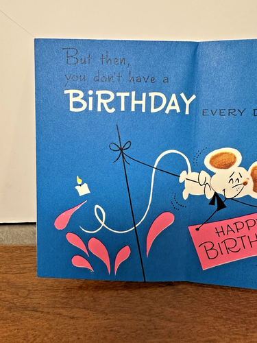 Vintage Gibson Happy Birthday Greeting Card 1960's - Picture 3 of 11