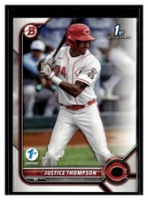 2022 Bowman 1st Edition #BPPF-59 Justice Thompson Prospects Cincinnati Reds