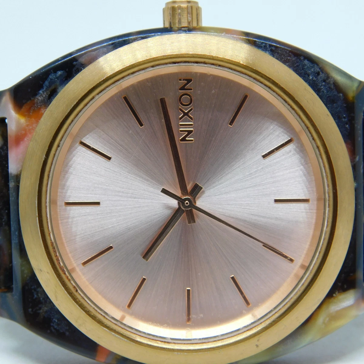 NIXON More is More The Time Teller Acetate Women s Watch Sz. 6 1 4