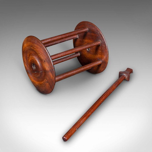 Antique Wool Winder Stand, English, Walnut, Adjustable Yarn Swift, Victorian - Picture 10 of 10