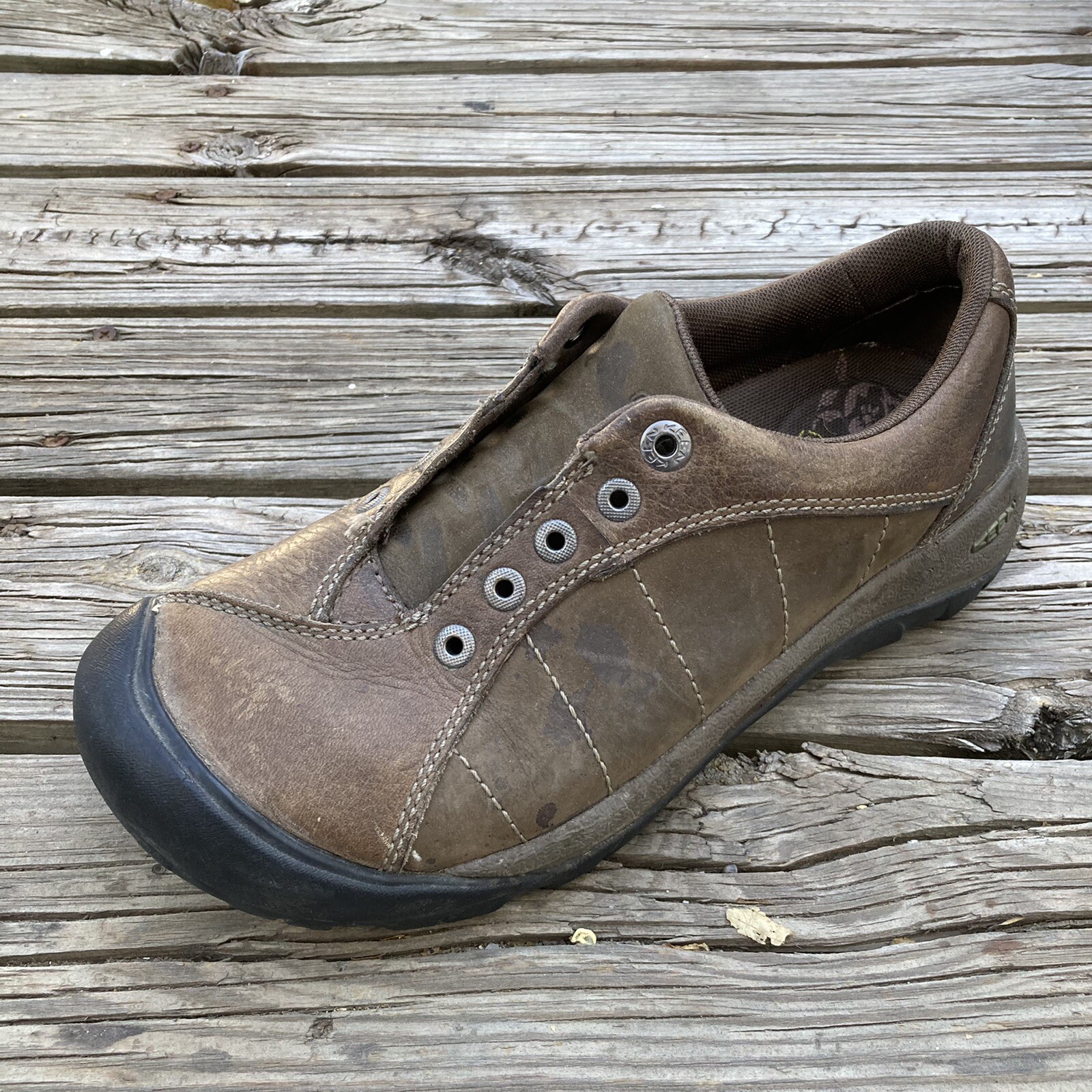 Scarpe da donna KEEN Presidio in pelle marrone taglia US 7 5 1011401