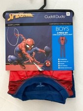 NWT Cuddl Duds Marvel Spider-Man Boy's Medium Comfort Warm Layer L/S Top Pant
