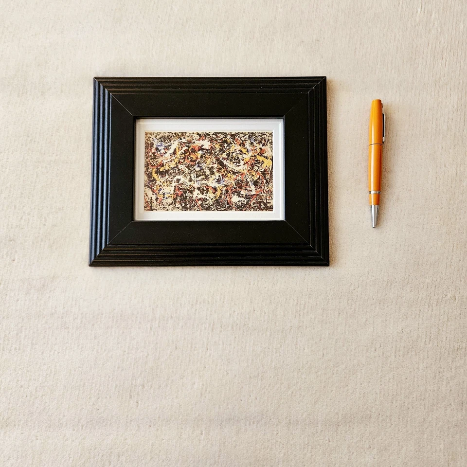 Jackson Pollock Pequeño Enmarcado De Colección Pequeña Litografía: Convergencia 1952/8 X 10 Foto 4 de 4