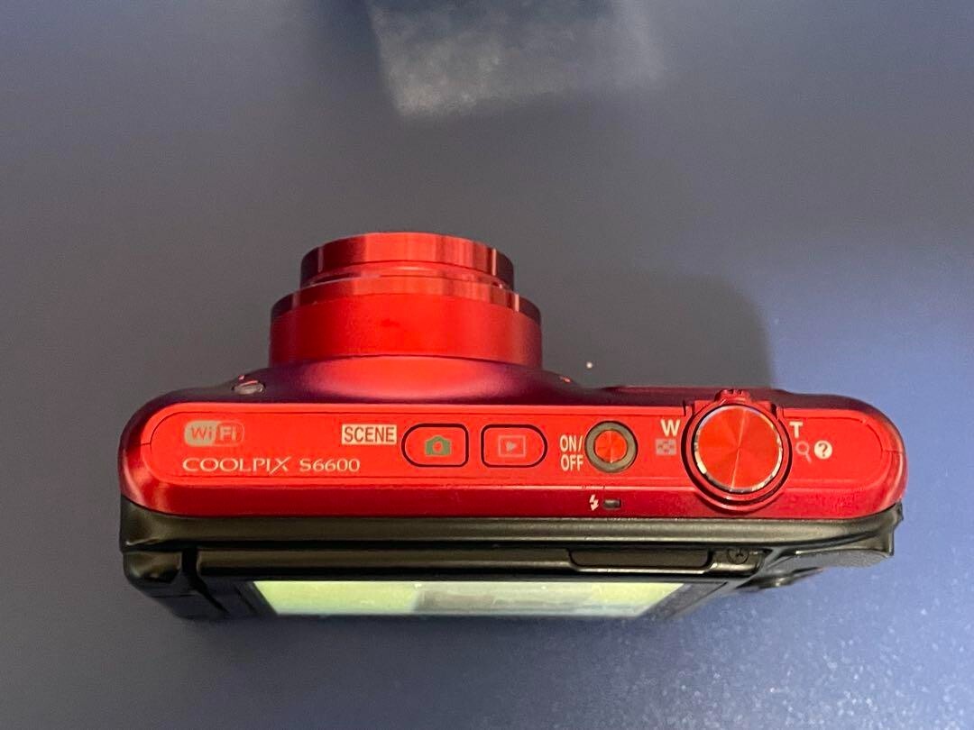 Nikon COOLPIX S6600 Red Digital Camera 16MP 12x Optical Zoom