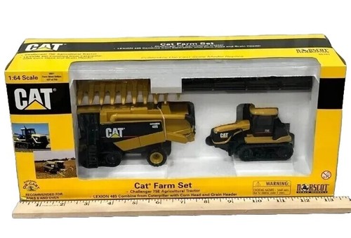 Cat Lexion 485 Combine & Challenger 75E Tractor Farm Set By