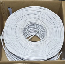CAT6 1000FT UTP Cable Solid 23AWG CCA Network Ethernet Bulk Wire LAN White