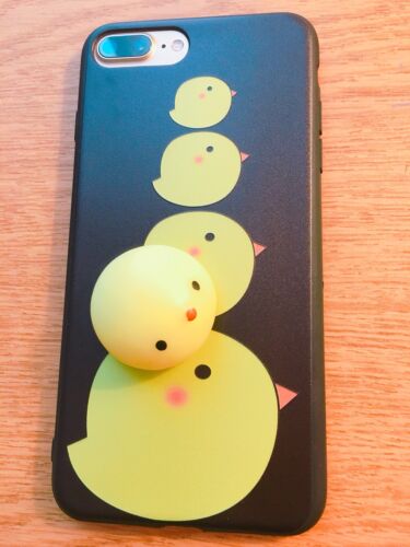 3D Cute Kawaii Squishy Chick Miękkie matowe etui na iPhone 7 Plus 8 Plus 5,5" - Zdjęcie 1 z 3