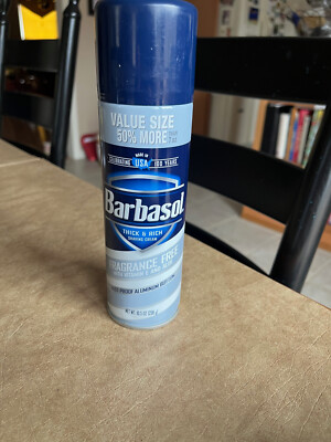 Barbasol Fragrance Free Thick & Rich Shaving Cream, Large 10.5 oz HARD to FIND
