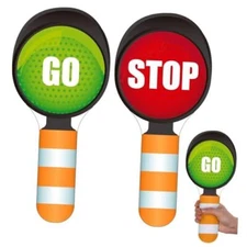 Stop and Go Sign with Handle for Kids Double Sided Stop Go Sign Traffic Paddle 