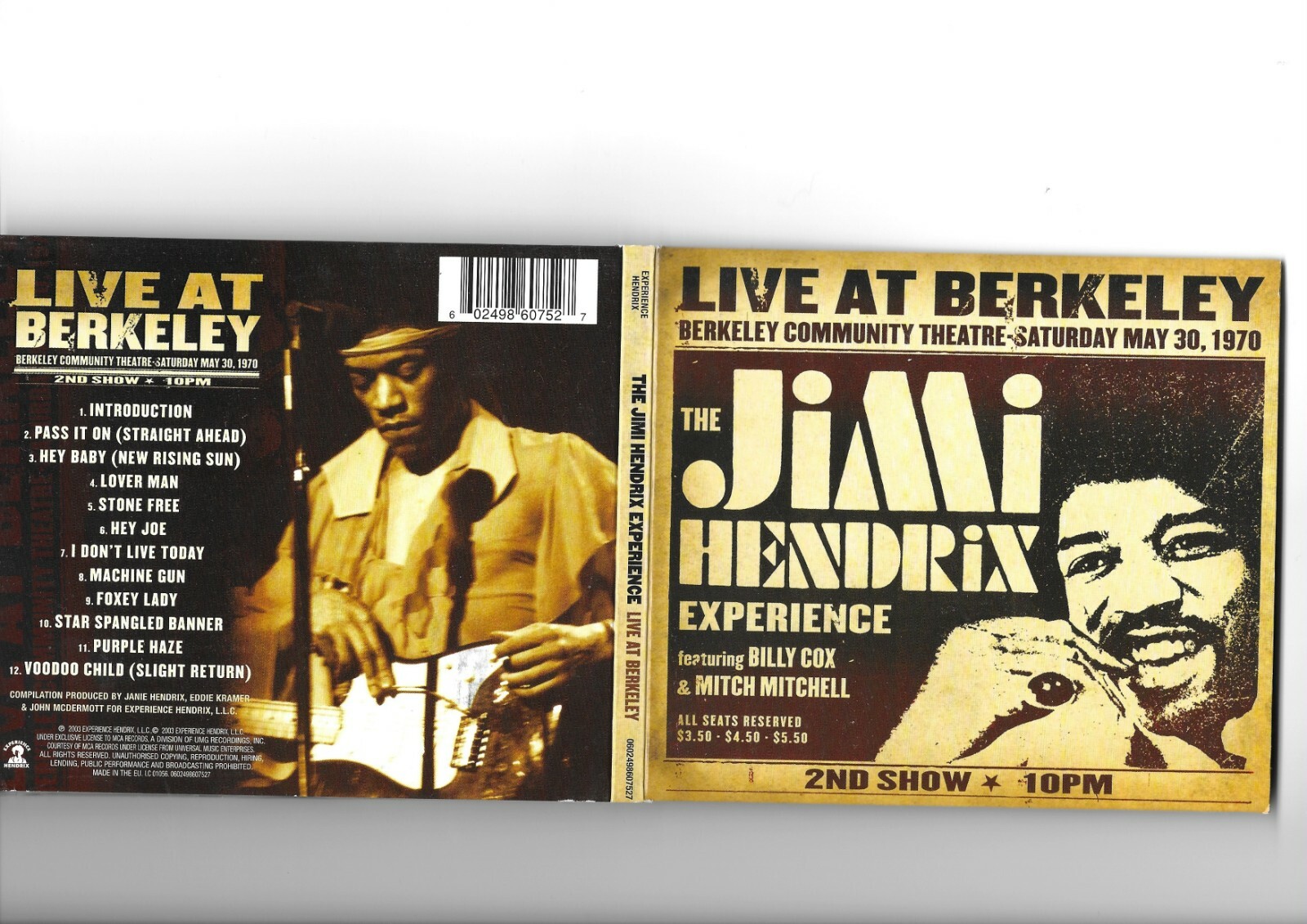 The Jimi Hendrix Experience : Live At Berkeley by ... | CD | condition very good