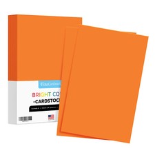 11 x 17" Orange Bright Color Cardstock Paper, 65lb Cover, 250 Sheets