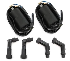 Ignition Coils + Spark Plug Caps Set Honda CB350F CB400F CB500 CB550 Fours Coil