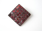 Broche En Grenat Carré Avec Des Traces D'Usage 6,0 G/3,6 X 3,6 Cm