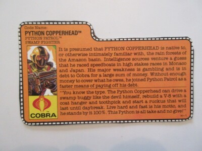 Cobra Python Copperhead cut out