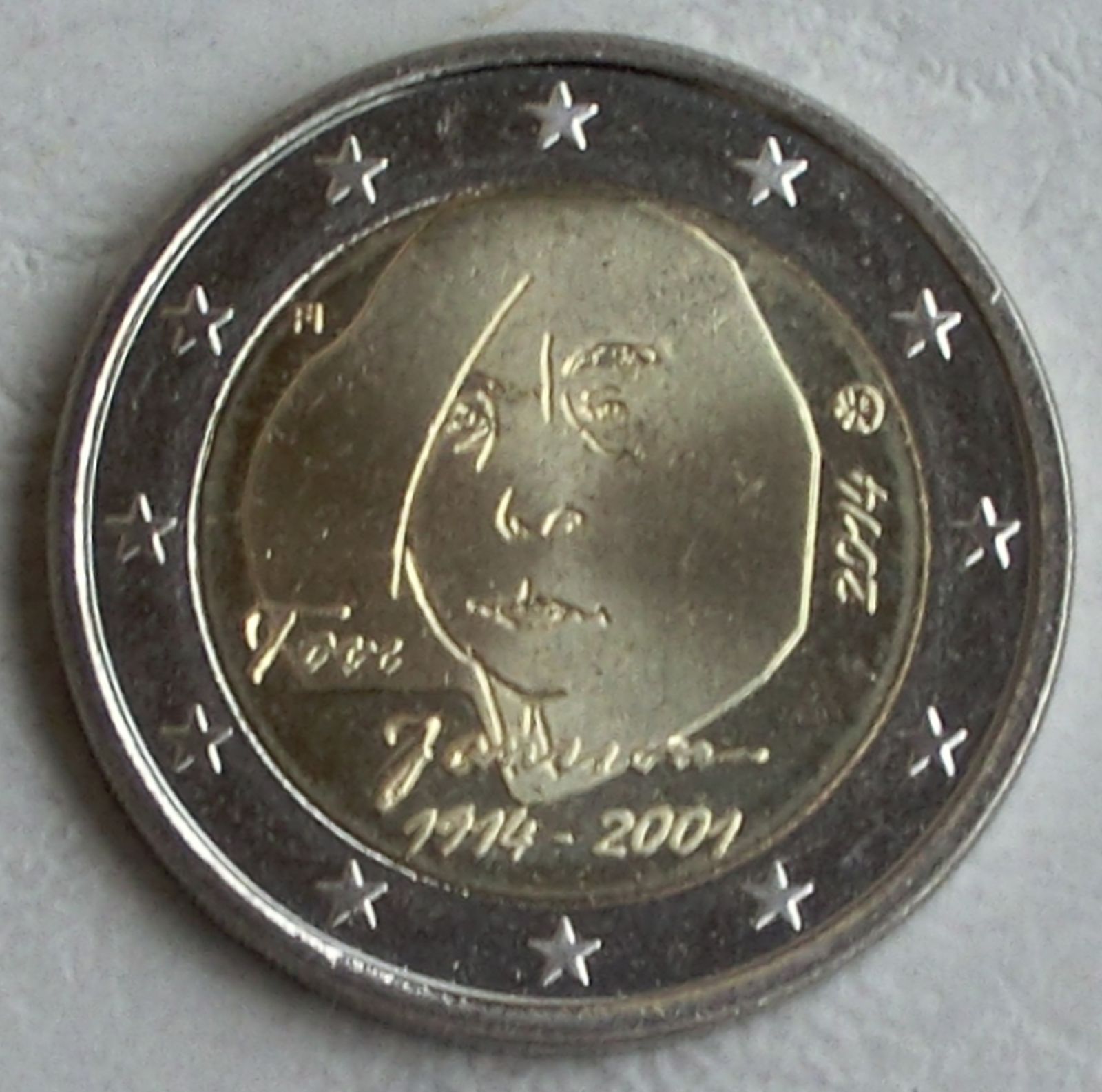 Monnaie commémorative 2 Euro Finlande 2014 Tove Jansson Splendide